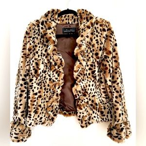 Donna Salyers Fabulous Furs Faux Fur Leopard Jacket
